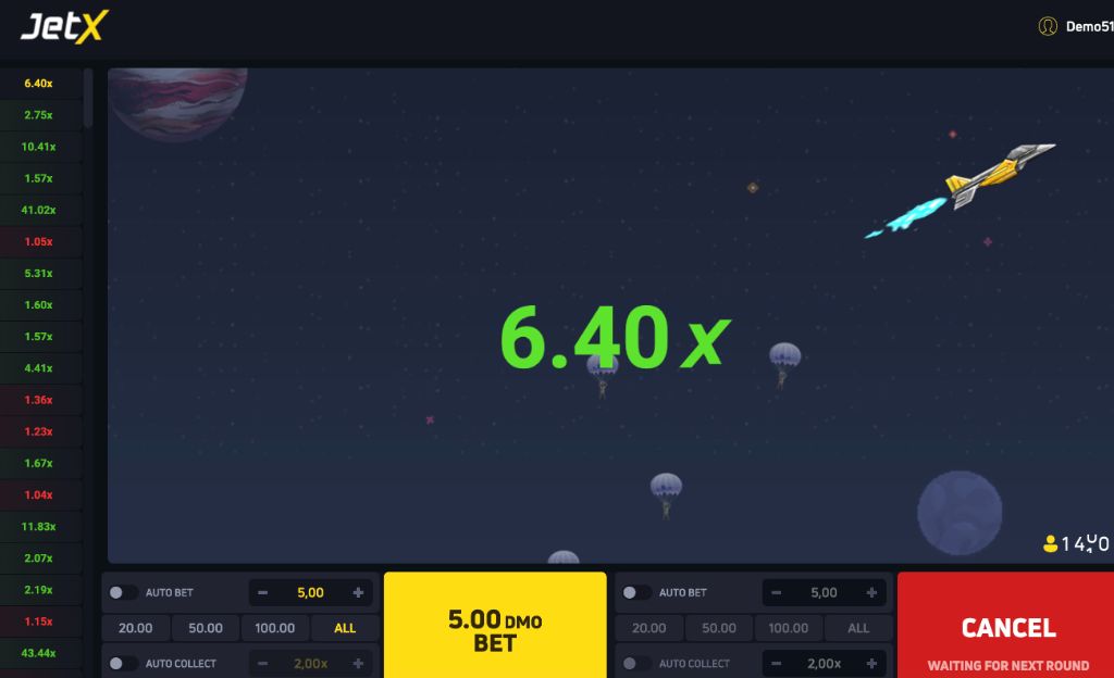 Самолёт в космосе с множителем 6.40x